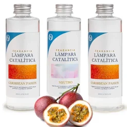 Mamamanuela Pack économique 3x Parfums pour lampe catalytique 200 ml : 2 Arômes Caribbean Passion + Nettoyant neutre