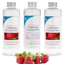 Mamamanuela Pack économique 3x Parfums pour Lampe Catalytique : 2 Arômes Wild Strawberry 500 ml + Nettoyant Neutre 200 ml Outlet