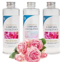 Mamamanuela Pack économique 3x Parfums pour lampe catalytique : Arôme Bed of Roses 500 ml + Nettoyant neutre 200 ml Outlet