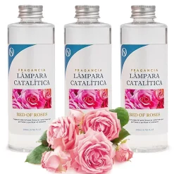 Mamamanuela Pack économique 3x Parfums pour lampe catalytique 200 ml : Arôme Bed of Roses - Profitez plus longtemps de votre parfum préféré Discount