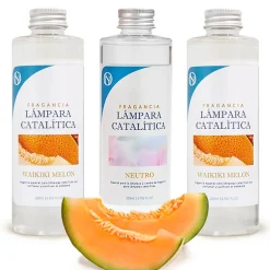 Mamamanuela Pack économique 3x Parfums pour lampe catalytique 200 ml : 2 arôme Waikiki Melon + nettoyant neutre