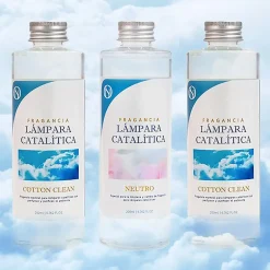 Mamamanuela Pack économique 3x Parfums pour lampe catalytique 200 ml : 2 Arômes Cotton Clean + Nettoyant neutre Discount