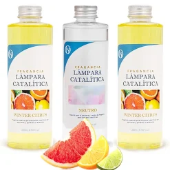 Mamamanuela Pack économique 3x Parfums pour Lampe Catalytique : 2 Arômes Winter Citrus 500 ml + Nettoyant Neutre 200 ml