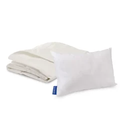 Bleu Calin Pack couette + oreiller bébé COTON BIO New