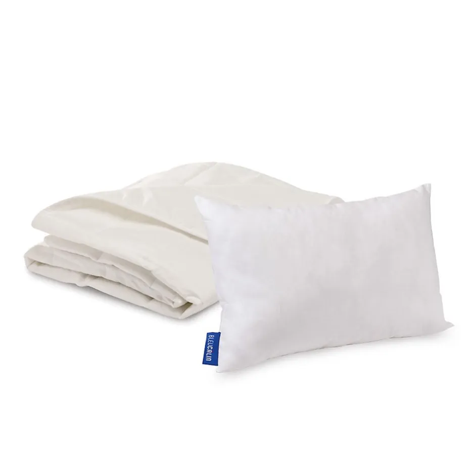 Bleu Calin Pack couette + oreiller bébé COTON BIO New