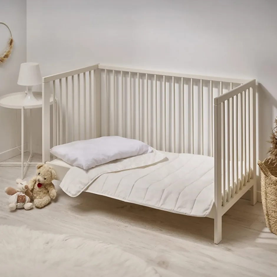 Bleu Calin Pack couette + oreiller bébé COTON BIO New