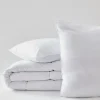 Blanreve Pack Couette Blanrêve 140 x 200 cm + oreiller 60 x 60 + oreiller 45 x 70 Gamme Microfibre "Douceur" traité Anti Acarien