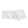 Bleu Calin Pack Couette chaude 220x240cm + 2 Oreillers moelleux 60x60cm LAVABLE A 95 C
