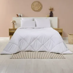 Bleu Calin Pack Couette chaude 220x240cm + 2 Oreillers moelleux 60x60cm LAVABLE A 95 C