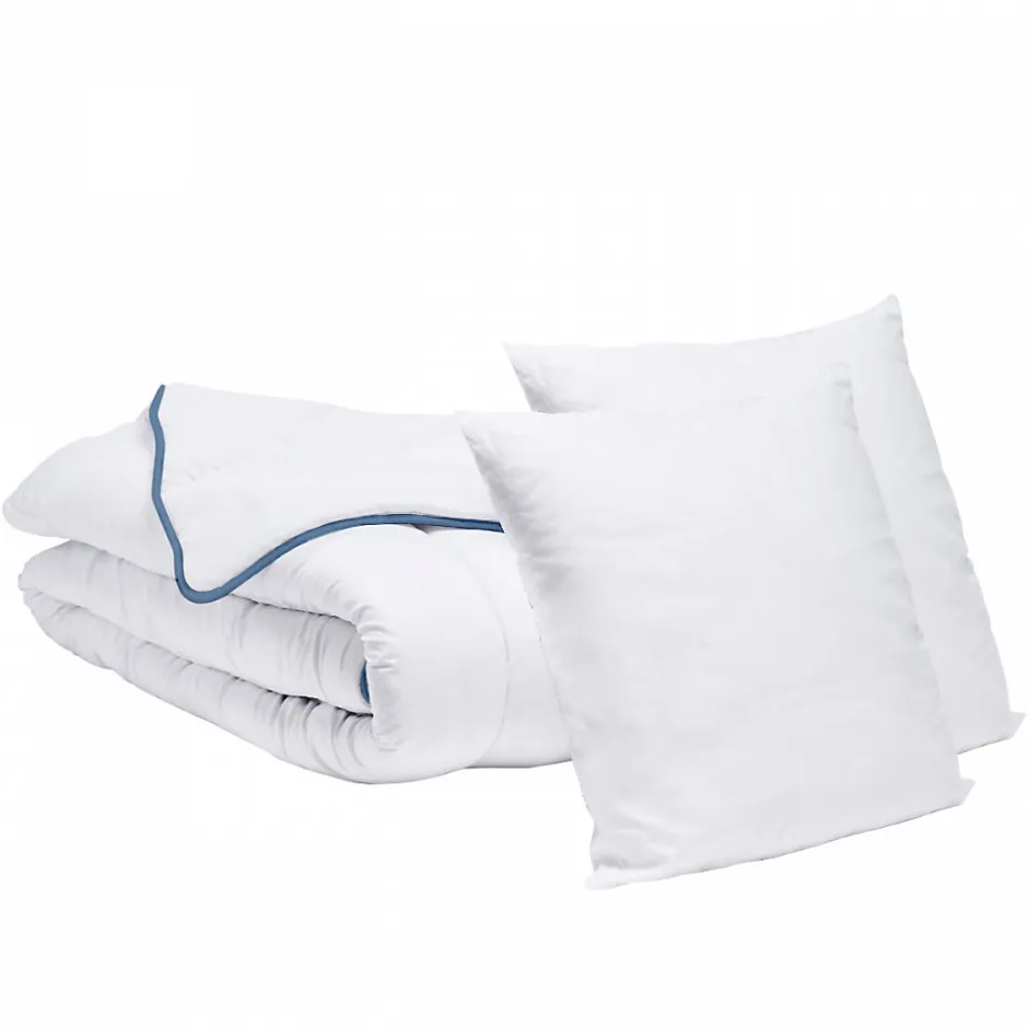 Bleu Calin Pack Couette Tempérée 240x260cm + 2 Oreillers 60x60cm