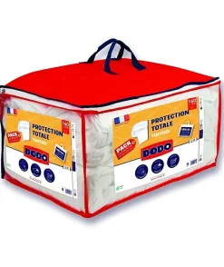 Dodo Pack couette 140x200 cm + 1 oreiller 60x60 cm + 1 Protege oreiller 60x60 cm - garnissage 100% Polyester - 350g/m² - blanc - Discount