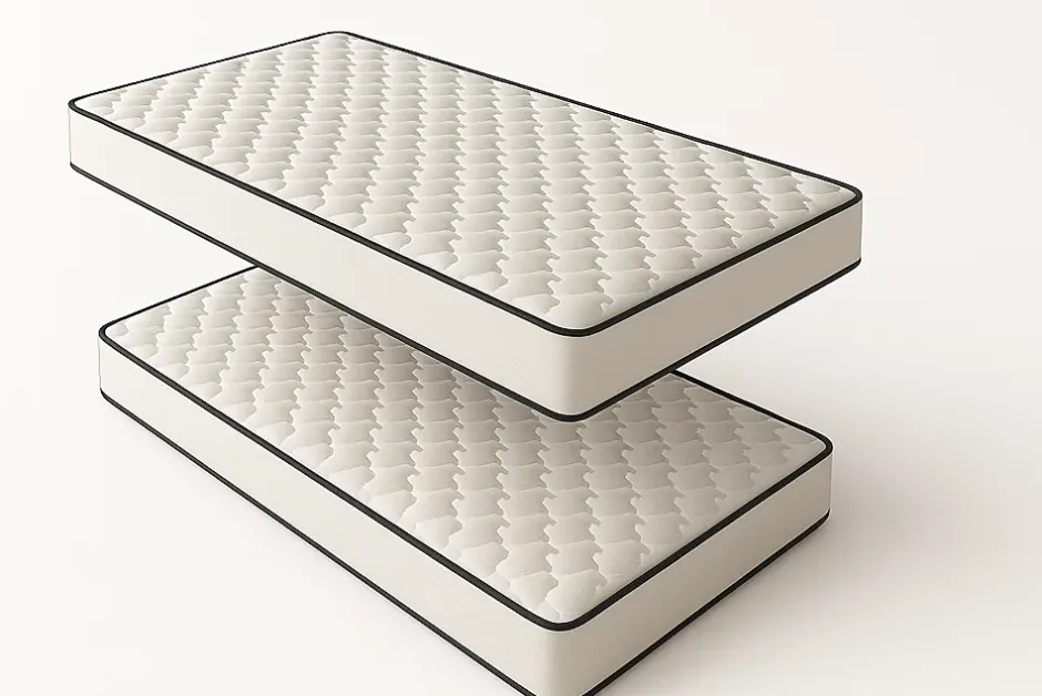 Dagostino Home Pack de 2 Matelas Mousse 90x190 New York, Ferme, Réversible, Côté Été/hiver, H15 Cm Hot