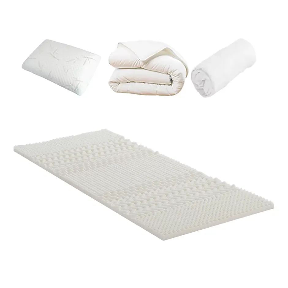 Olympe Literie Pack Douce Nuit Surmatelas + Protège matelas + Couette + Oreiller 90x190/200 cm Sale