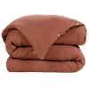 L'Effet Papillon Pack housse de couette "Gaïa" toutes dimensions "Gaze de Coton" - Gaïa Terracotta - Pack 4 Pièces pour lit 180 x 200 cm (1 Housse New