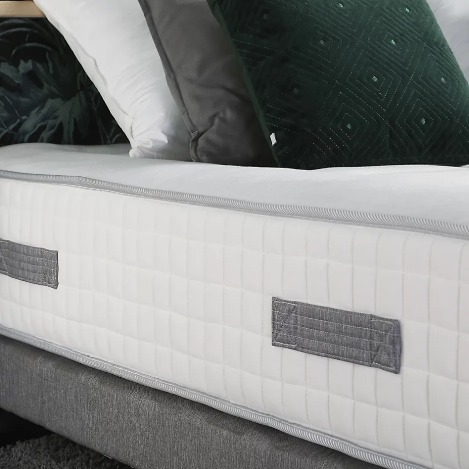 Idliterie Pack matelas ressort et visco et 2 sommiers couette oreiller 160x200 Hot