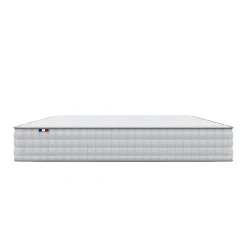 Idliterie Pack matelas ressorts ASTRE + sommier kit gris + couette et oreillers 140x200