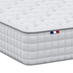 Idliterie Pack matelas ressorts ASTRE + sommier kit beige + couette et oreillers 160x200 Online