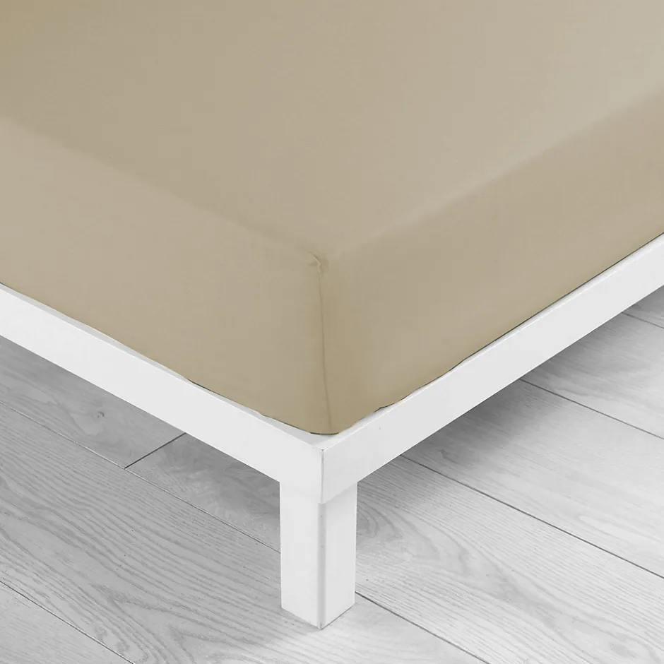 L'Effet Papillon Pack parure de couette 260x240 cm So natural + drap housse 160x200x30 Beige