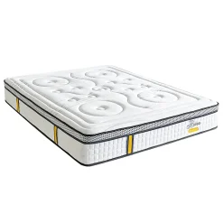 Bellecour Pack Reina 2.0 180x200 cm Matelas Ressorts + Sommier Bois + Accessoires