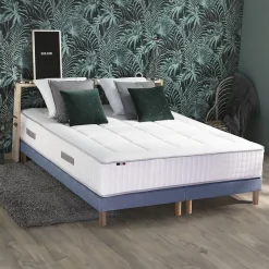 Idliterie Pack ressort 7 zones mémoire forme sommier couette oreiller 180x200 Outlet