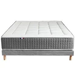 Idliterie Pack ressort 7 zones sommier couette oreiller 140x190 New