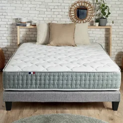 Idliterie Pack ressort 7 zones sommier couette oreiller 160x200 Best
