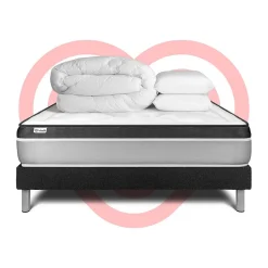 Vitalit Pack sommier kit matelas Mousse polyuréthane à mémoire de forme avec couette et oreillers Hot