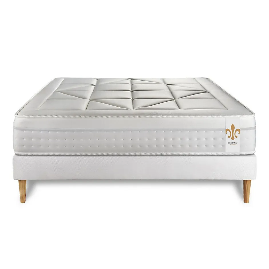 Litier Deluxe Pack sommier kit matelas Ressorts ensachés et mémoire de forme avec couette et oreillers
