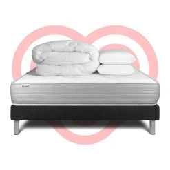 Vitalit Pack sommier kit matelas Mousse polyuréthane à mémoire de forme avec couette et oreillers