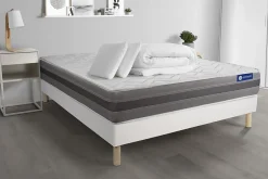 Actisom Pack sommier kit matelas Latex et mémoire de forme avec couette et oreillers Online
