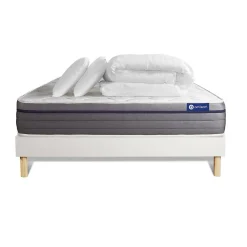 Actisom Pack sommier kit matelas Latex et mémoire de forme avec couette et oreillers Online