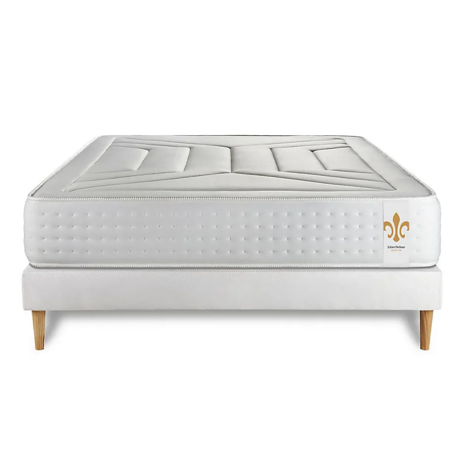 Litier Deluxe Pack sommier kit matelas Ressorts ensachés et mémoire de forme avec couette et oreillers
