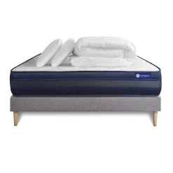 Actisom Pack sommier kit matelas Mémoire de forme avec couette et oreillers Clearance