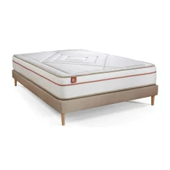 Marmottes & Co Pack sommier kit matelas Mémoire de forme avec couette et oreillers