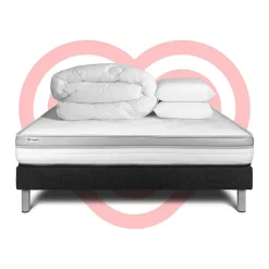 Vitalit Pack sommier kit matelas Mousse avec couette et oreillers Hot
