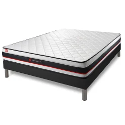 Somness Pack sommier kit matelas Mousse avec couette et oreillers