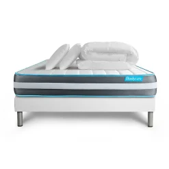 Bodycare Pack sommier kit matelas Mémoire de forme avec couette et oreillers