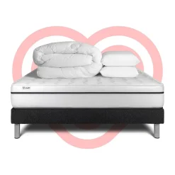 Vitalit Pack sommier kit matelas Mousse polyuréthane à mémoire de forme avec couette et oreillers Outlet
