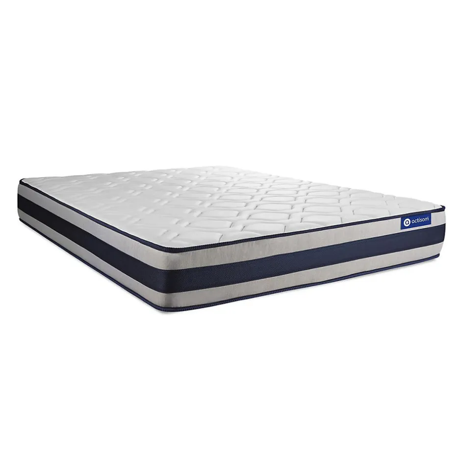Actisom Pack sommier kit matelas Mémoire de forme avec couette et oreillers