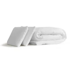 Sept Nuits Pack sommier kit matelas Mémoire de forme avec couette et oreillers