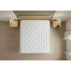 Marmottes & Co Pack sommier tapissier matelas Ressorts ensachés et mémoire de forme avec couette et oreillers New