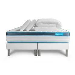 Bodycare Pack sommier tapissier matelas Mémoire de forme avec couette et oreillers