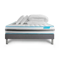 Bodycare Pack sommier tapissier matelas Ressorts ensachés avec couette et oreillers Sale