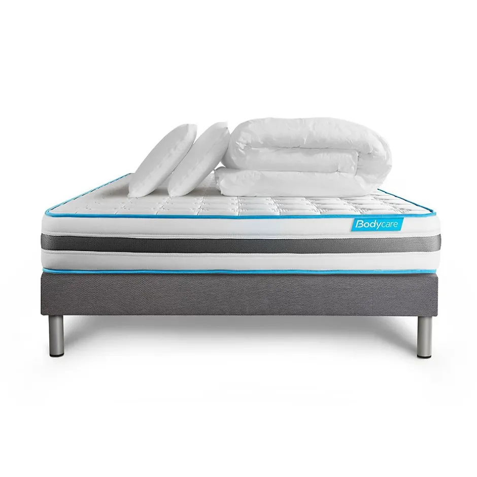 Bodycare Pack sommier tapissier matelas Ressorts ensachés avec couette et oreillers Sale