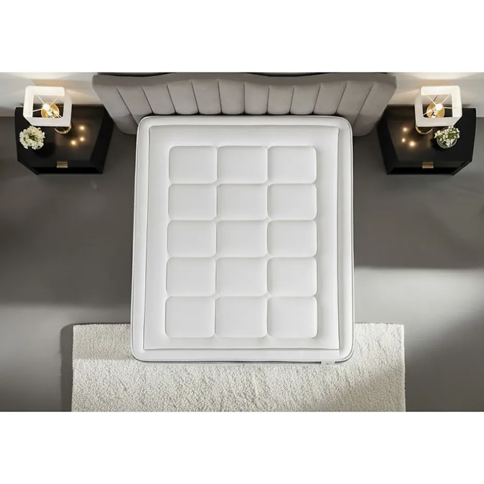 Litier Deluxe Pack sommier tapissier matelas Ressorts ensachés et mémoire de forme avec couette et oreillers Best