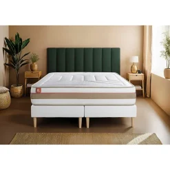 Marmottes & Co Pack sommier tapissier matelas Ressorts ensachés et mémoire de forme avec couette et oreillers Online