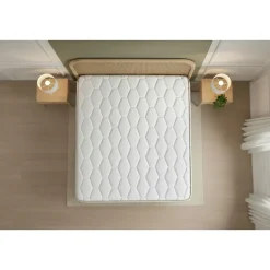 Marmottes & Co Pack sommier tapissier matelas Ressorts ensachés et mémoire de forme avec couette et oreillers