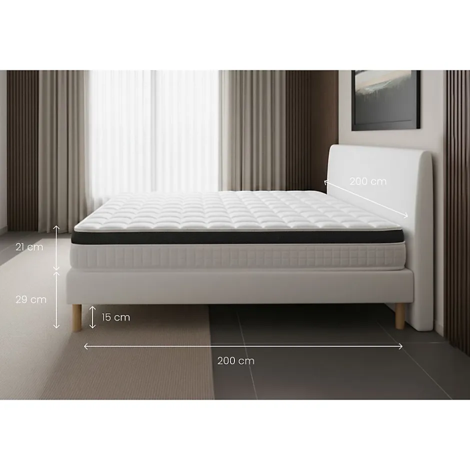 Prestige Literie Pack sommier tapissier matelas Mémoire de forme avec couette et oreillers Clearance