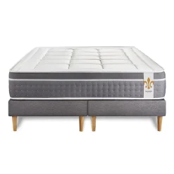 Litier Deluxe Pack sommier tapissier matelas Ressorts ensachés et mémoire de forme avec couette et oreillers