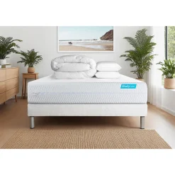 Bodycare Pack sommier tapissier matelas Mémoire de forme avec couette et oreillers